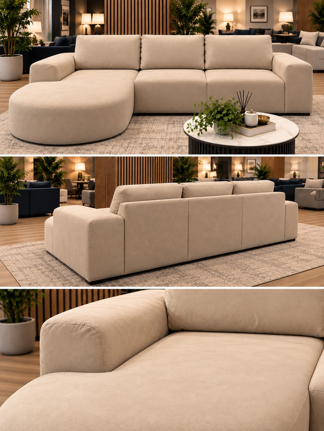 Ex-Dispay Tomino Corner Sofa Monolith 4