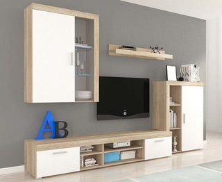 Tom Wall Unit Living Room Express Delivery Set in Oak Sonoma / White