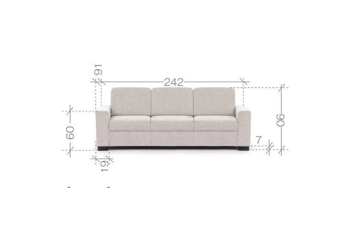Torentino 3 Seater Sofa dimensions