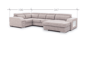 Tulon U Shape Corner Sofa Bed - Msofas LTD