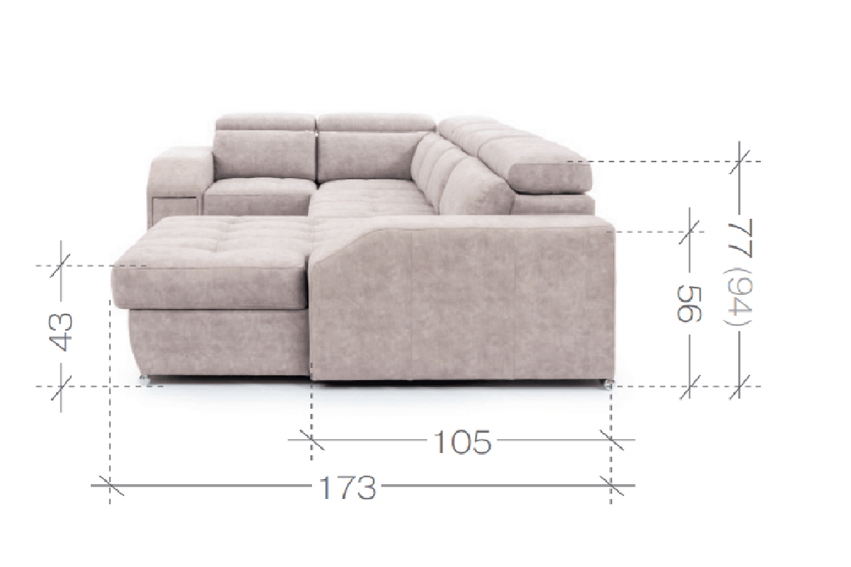 Tulon U Shape Corner Sofa Bed
