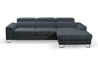 Asto Corner Sofa Bed Vera Dark Grey FAST DELIVERY - Msofas LTD