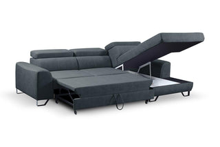 Asto Corner Sofa Bed Vera Dark Grey FAST DELIVERY - Msofas LTD