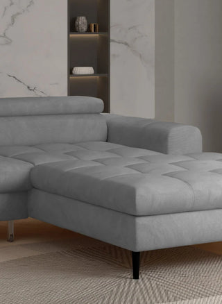 Voss XL U Shape Corner Sofa Bed with Storage