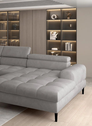 Voss XL U Shape Corner Sofa Bed with Storage