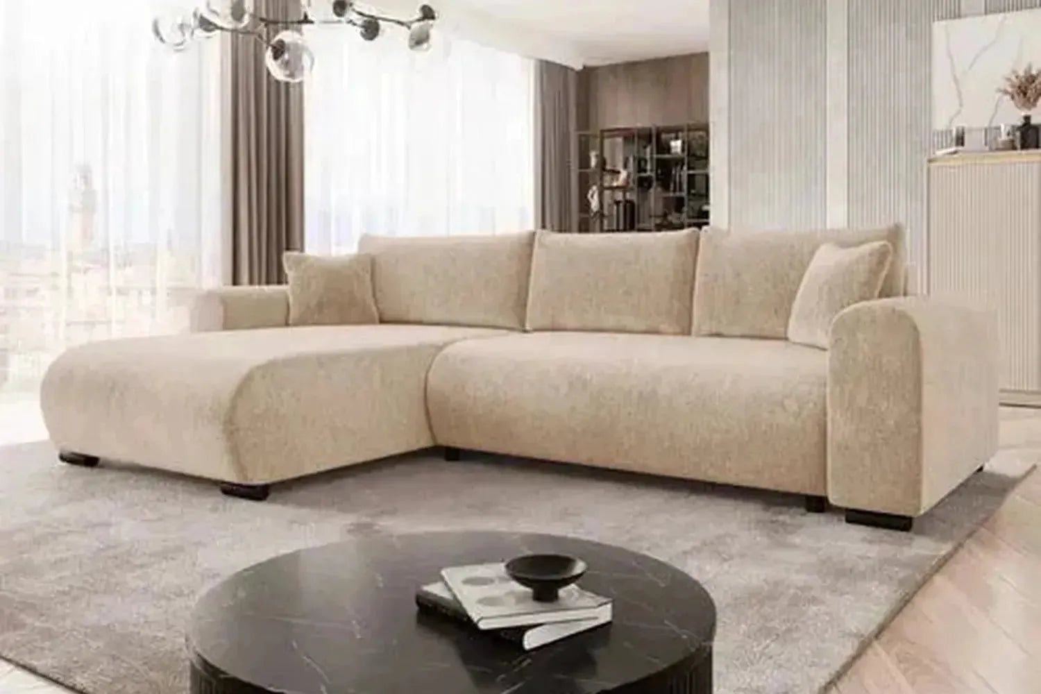 Merkos Corner Sofa Bed With Storage