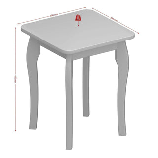 Baroque Stool White - Msofas LTD