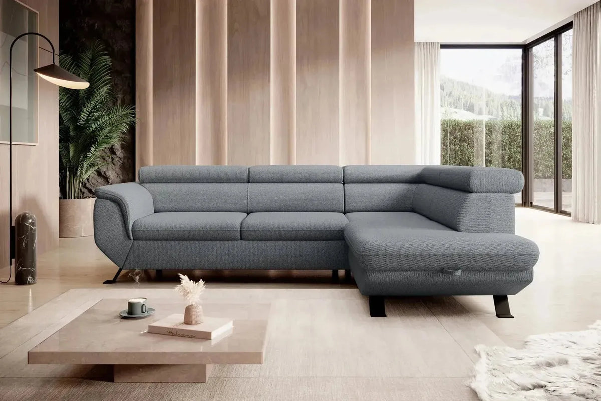 Raven L Corner Sofa Bed With Storage