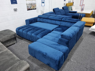 Ex-Display Ragusso I Corner Sofa Bed with Storage Malia Marine