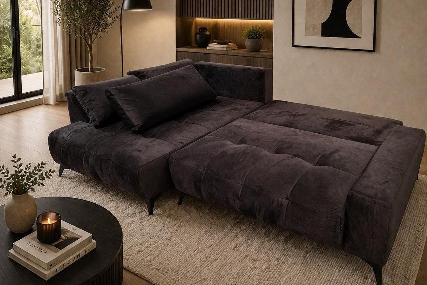 Ex-Display Mauro Corner Sofa Bed With Storage Monolith 29