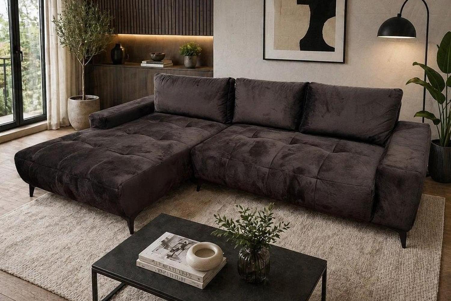 Ex-Display Mauro Corner Sofa Bed With Storage Monolith 29