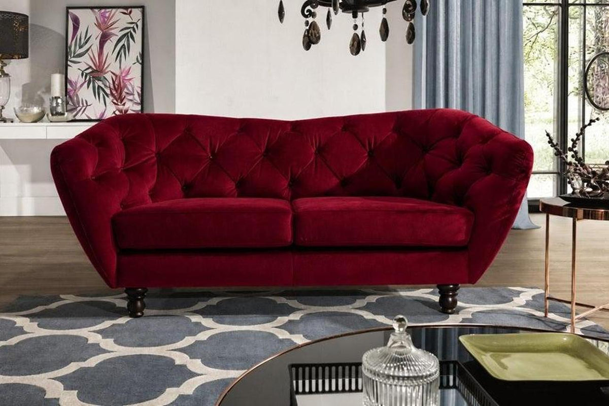 Ex-Display Venice 3 Seater Sofa Kronos 02 CHERRY