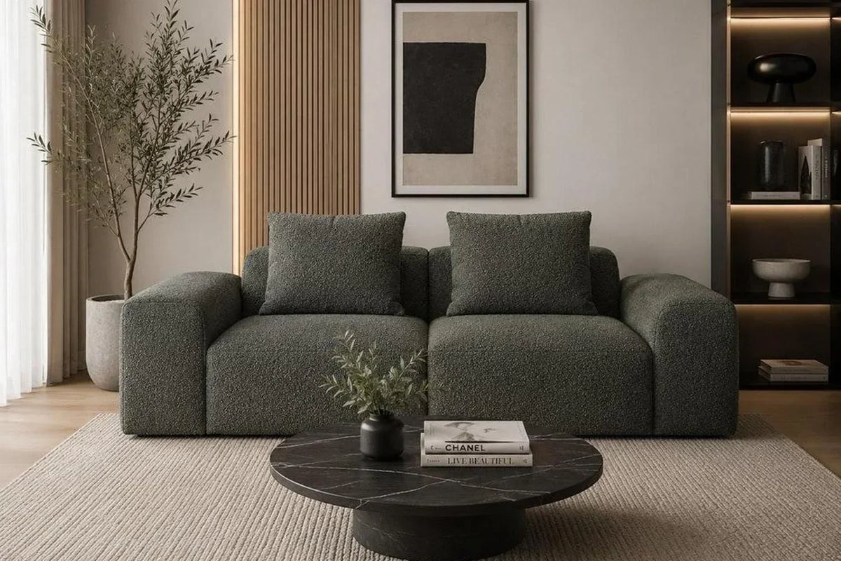 Ares 2 Seater Sofa Now Or Never 37 Dark Green Clearance