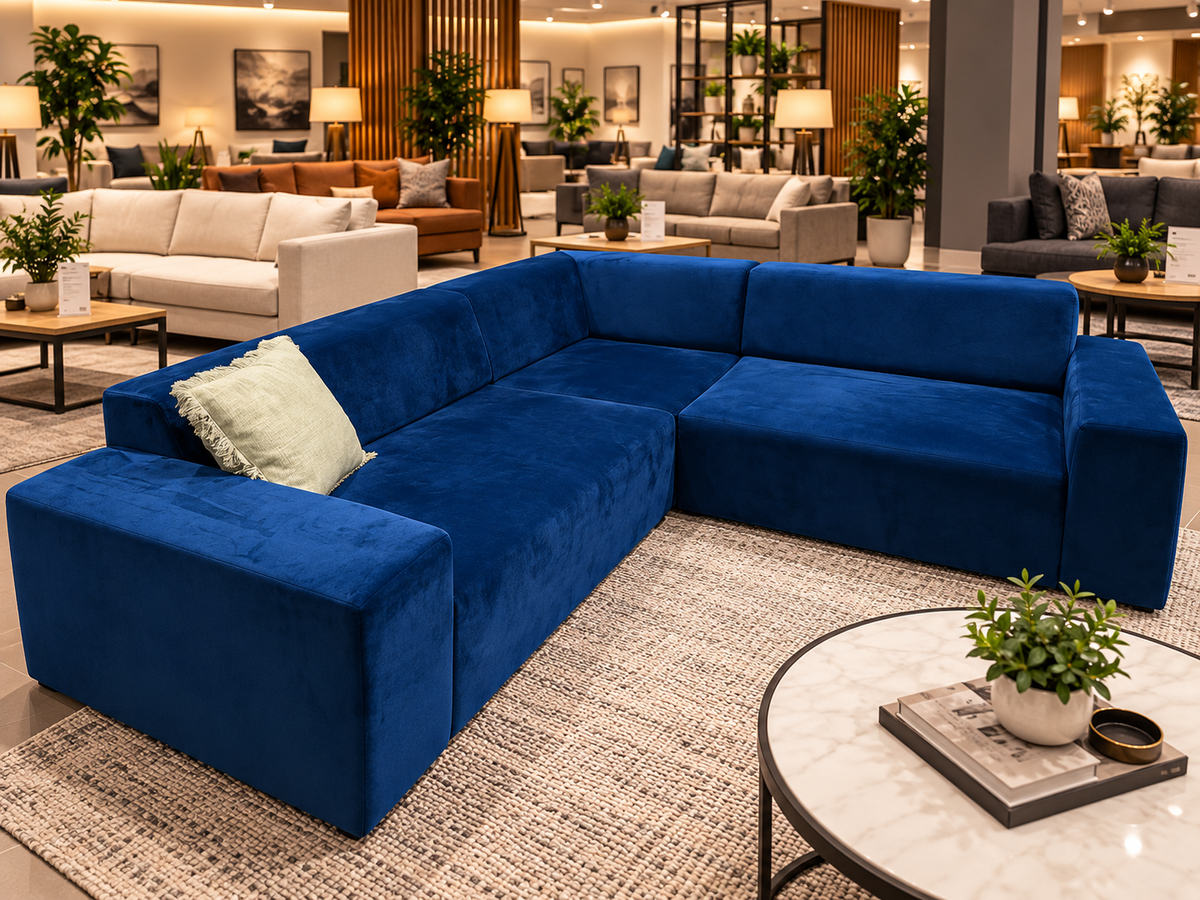 Ex-Display Zeus II Corner Sofa Kronos Velvet