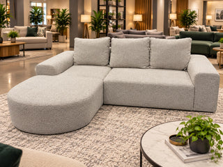 Ex-Display Ares Corner Sofa Express Delivery Conti Boucle Taupe