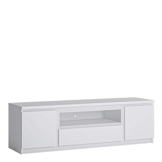 Fribo 2 Door 1 Drawer TV Cabinet in White 166 - Msofas LTD