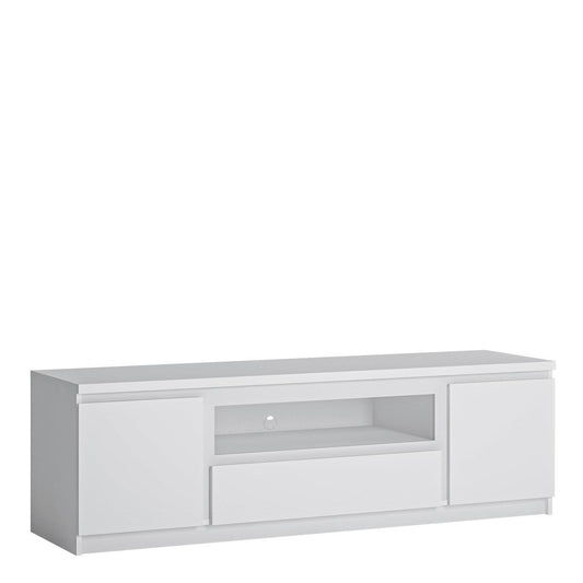 Fribo 2 Door 1 Drawer TV Cabinet in White 166