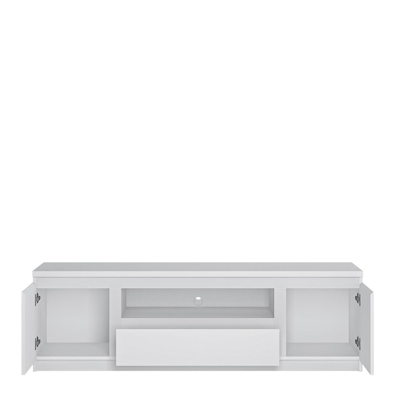 Fribo 2 Door 1 Drawer TV Cabinet in White 166