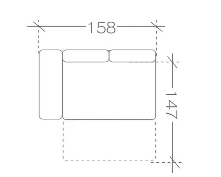 Zeus Collection - Module 2FBL With Sleeping Function dimensions
