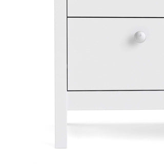 Madrid Chest 3 Drawers in White - Msofas LTD