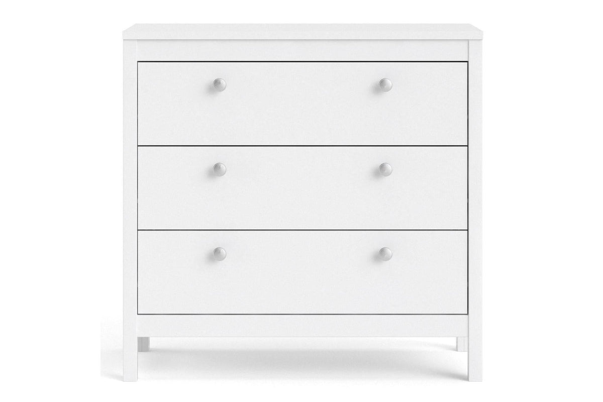 Madrid Chest 3 Drawers In White