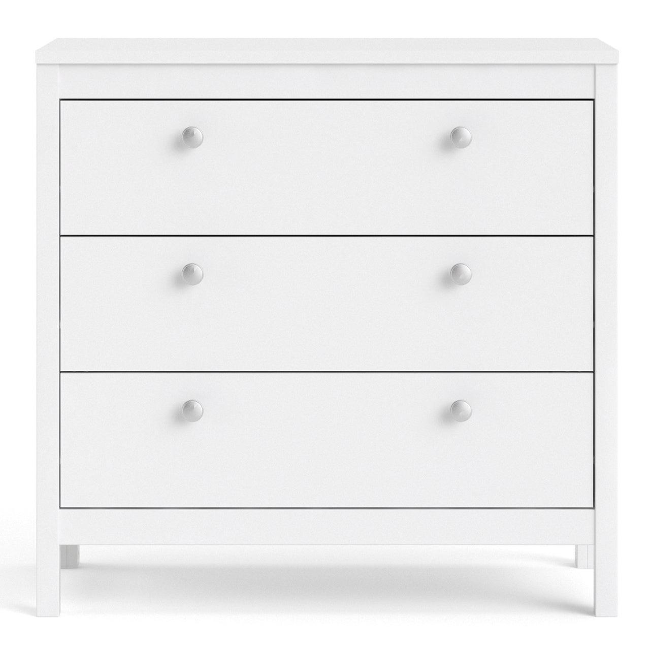 Madrid Chest 3 Drawers in White