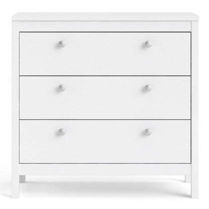 Madrid Chest 3 Drawers in White