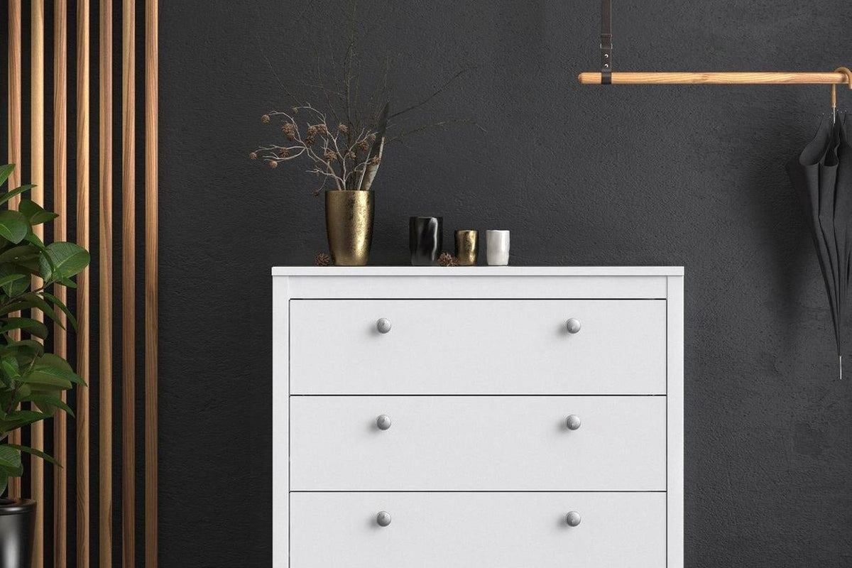 Madrid Chest 3 Drawers In White