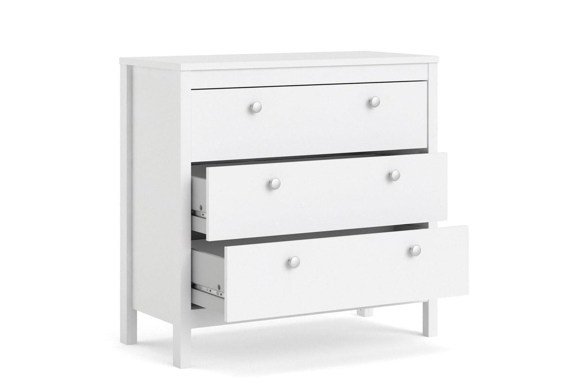 Madrid Chest 3 Drawers In White