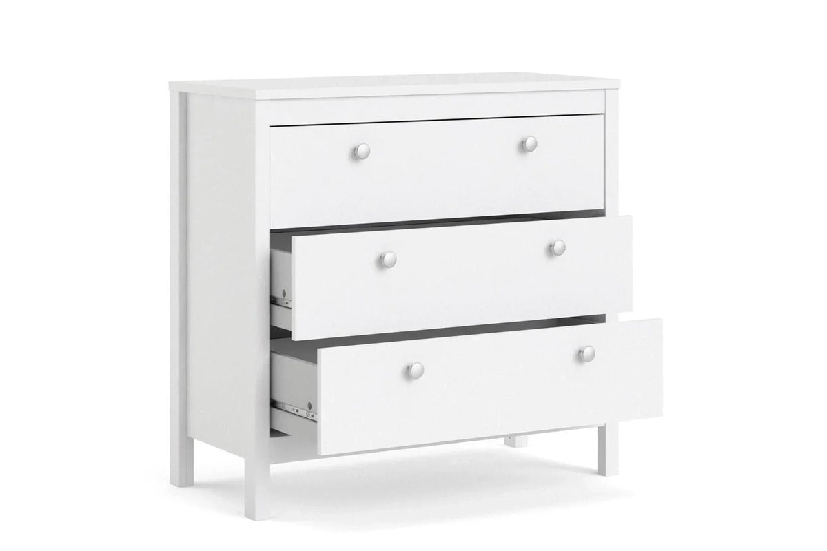 Madrid Chest 3 Drawers In White