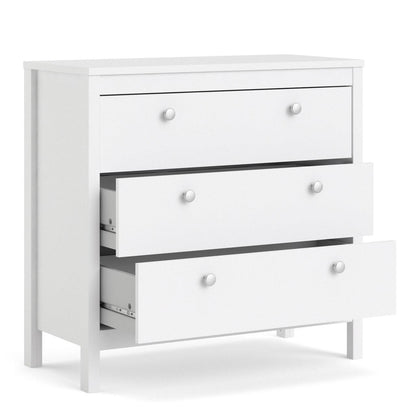 Madrid Chest 3 Drawers in White