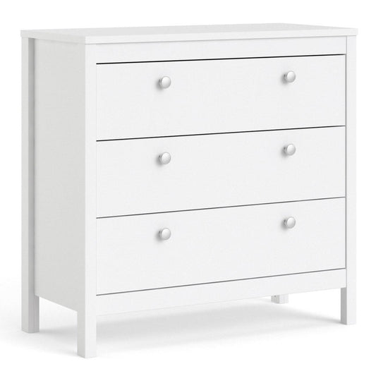 Madrid Chest 3 Drawers in White