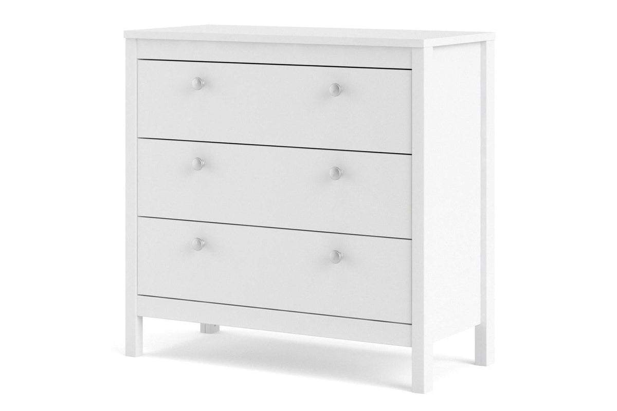 Madrid Chest 3 Drawers In White
