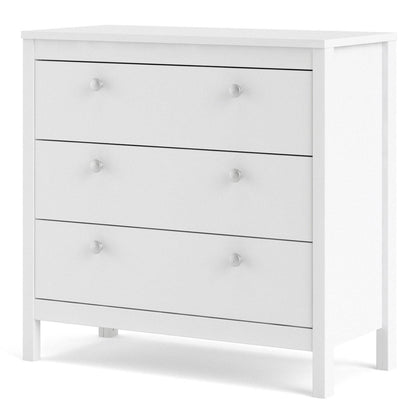 Madrid Chest 3 Drawers in White