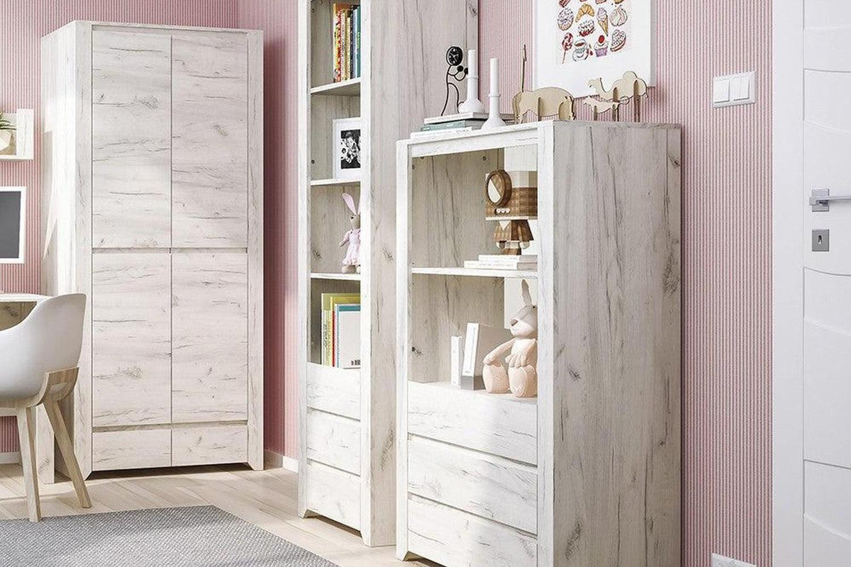 Angel Express Delivery Tall Narrow 3 Drawer Bookcase