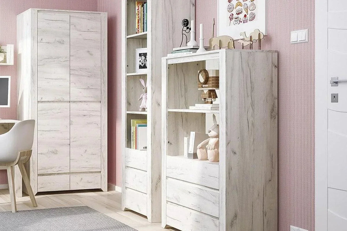 Angel Express Delivery Tall Narrow 3 Drawer Bookcase