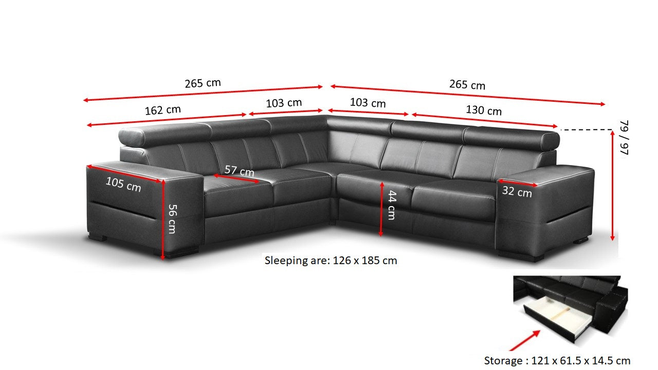 Apollo PR2 Corner Sofa Bed