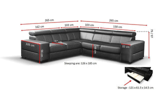 Apollo PR2 Corner Sofa Bed - Msofas LTD