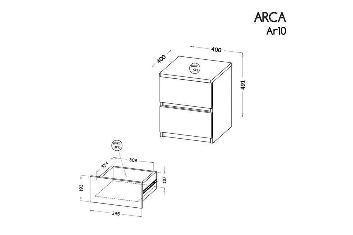 Arca Bedside Table