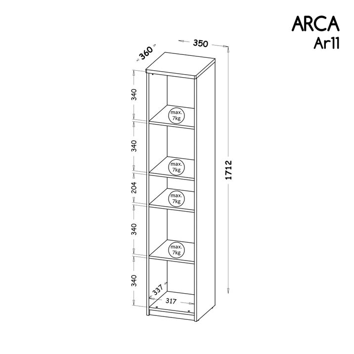 Arca Bookcase 35