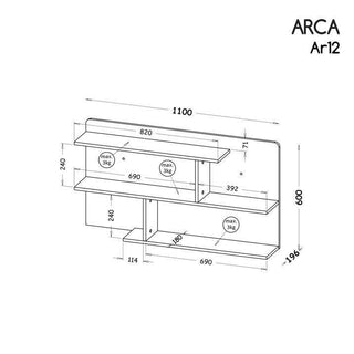 Arca Wall Shelf 110 - Msofas LTD