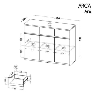 Arca Sideboard 120 - Msofas LTD