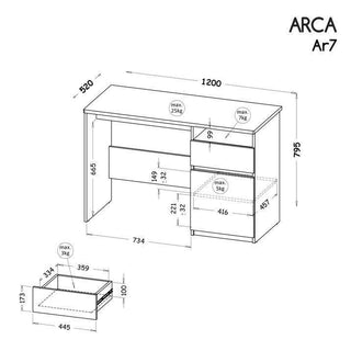 Arca Desk 120 - Msofas LTD