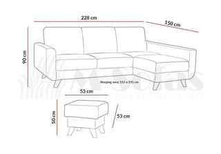 Aramis Corner Sofa Bed - Msofas LTD