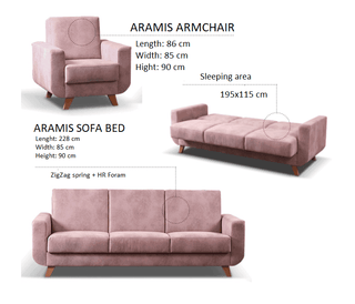 Aramis Corner Sofa Bed - Msofas LTD