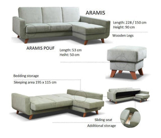 Aramis Footstool - Msofas LTD