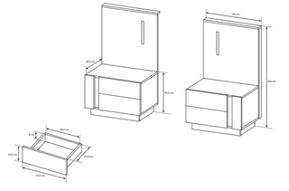 Arco Bedside Tables - Msofas LTD