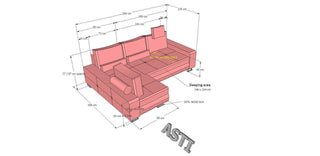 Asti Corner Sofa Bed - Msofas LTD