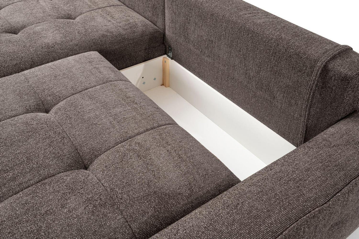Athos Corner Sofa Bed With Storage