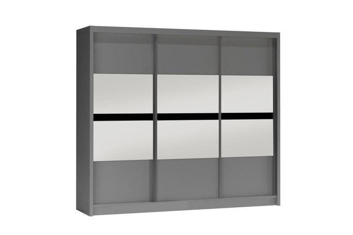 Batumi 250 Sliding Wardrobe Graphite With Mirror